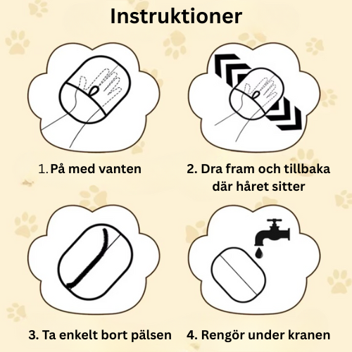 Pälsvanten - Tar bort hår på nolltid!