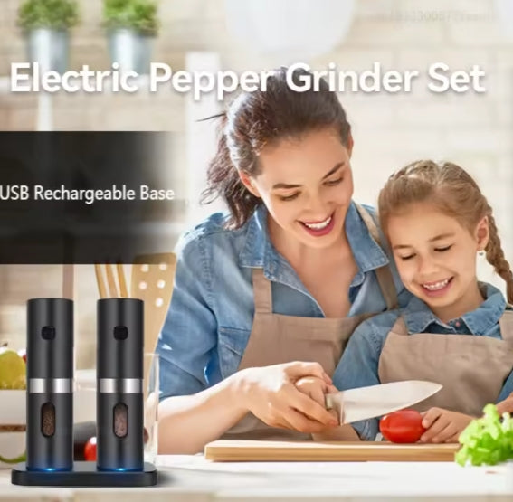 Elektrisk salt och pepparkvarn (2-pack)