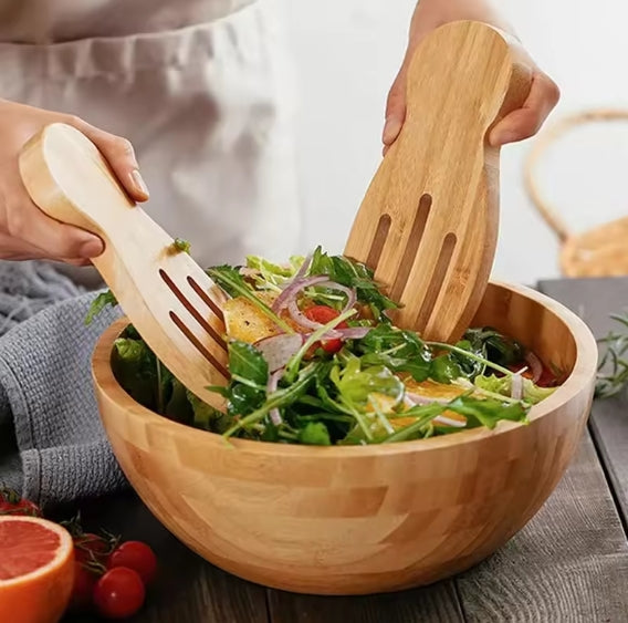 Oxen Premium Salladsbestick – Naturlig elegans för varje målti
